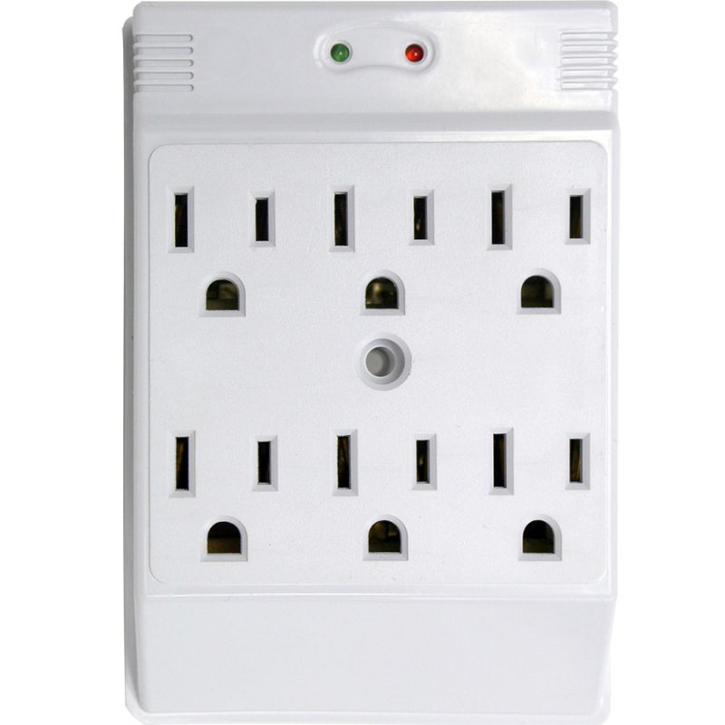 09087-min PROTECTOR DE VOLTAJE 15A 6 TOMA LUZ - Imagen 1