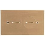 CAJA DE PISO RECTANGULAR DORADA Y TAPA CON ROSCA