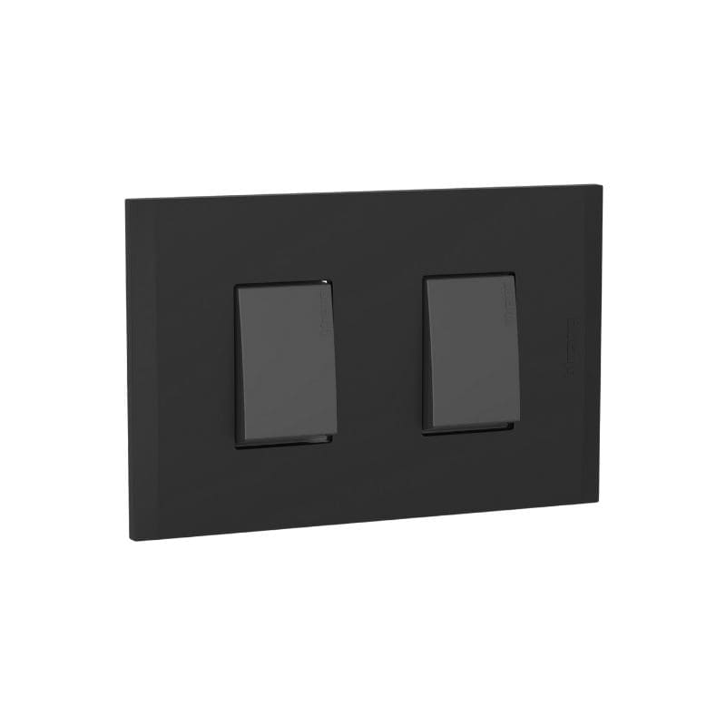 12441-min INTERRUPTOR DOBLE 1P 15A NEGRO - Imagen 1