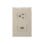 TOMA SENCILLO DE 2P 16A + USB MF