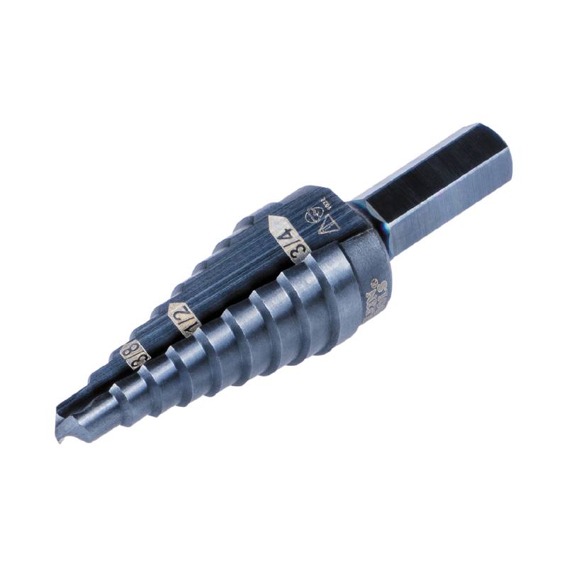 KTSB03 BROCA ESCALONADA HEXAGONAL DE 3/8", 9 TAMAÑOS, DOBLE ACANALADURA RECTA, 0,6 CM A 1,9 CM - Imagen 1