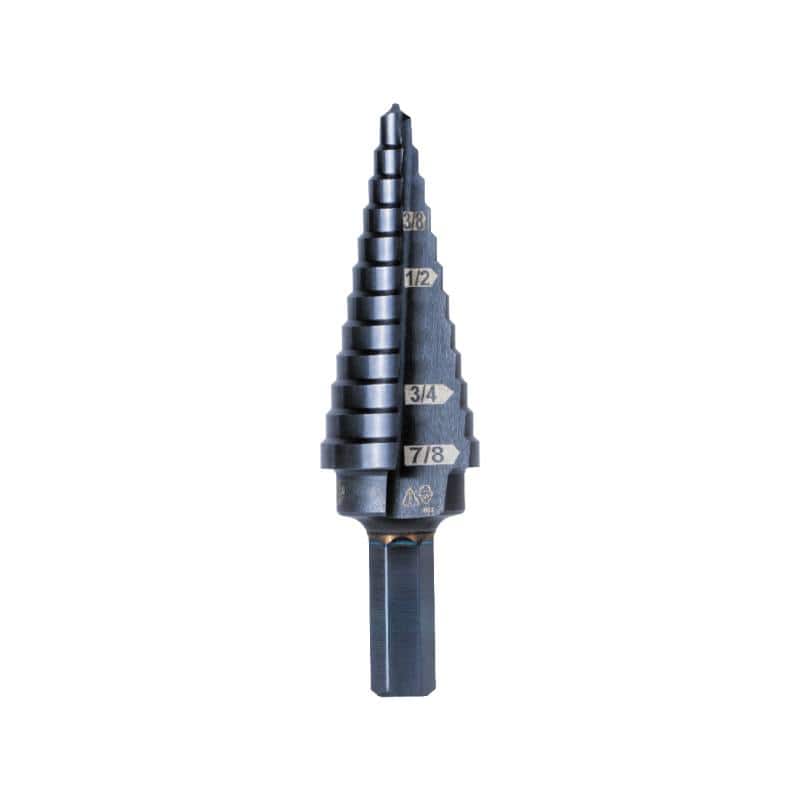 KTSB14-1 BROCA ESCALONADA HEXAGONAL DE 3/8", 12 TAMAÑOS, DOBLE ACANALADURA RECTA, 0,5 CM A 2,2 CM - Imagen 1