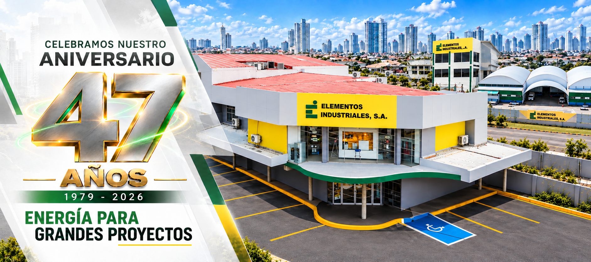 Aniversario corporativo con tres sucursales OFF